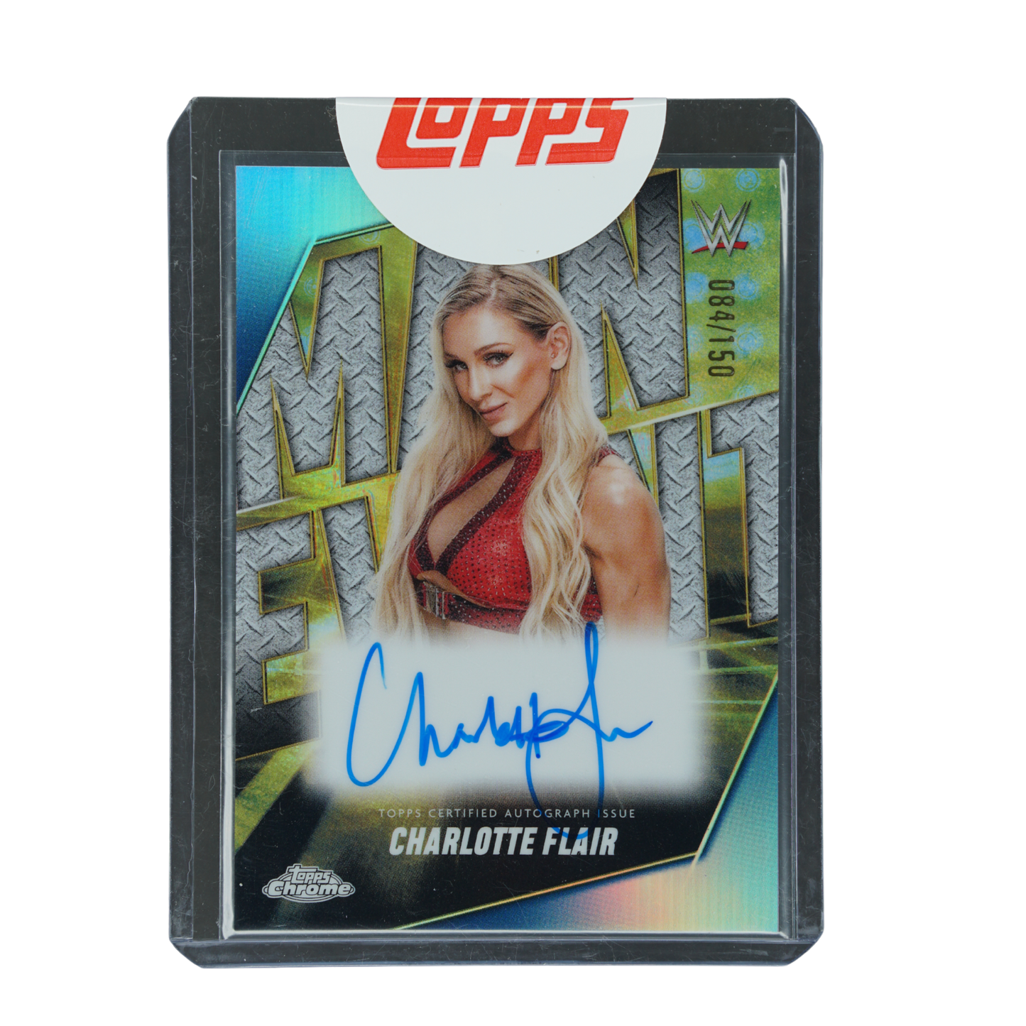 Charlotte Flair 2025 Chrome Main Event 84/150 Auto #MEA-CFR