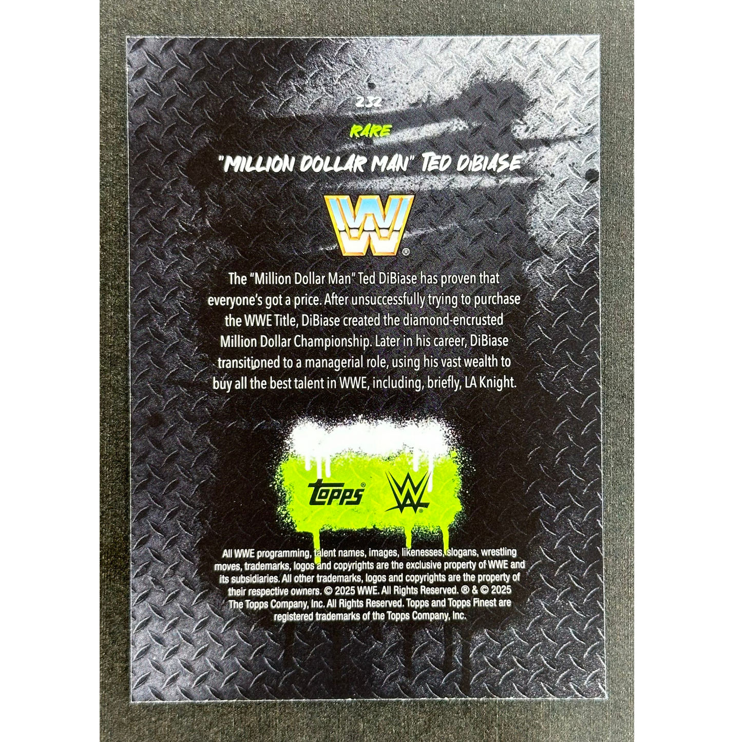 "Million Dollar Man" Ted Dibiase 2025 Finest Rare #232