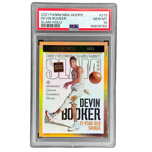 Devin Booker 2021 Hoops Slam Holo PSA 10 #213