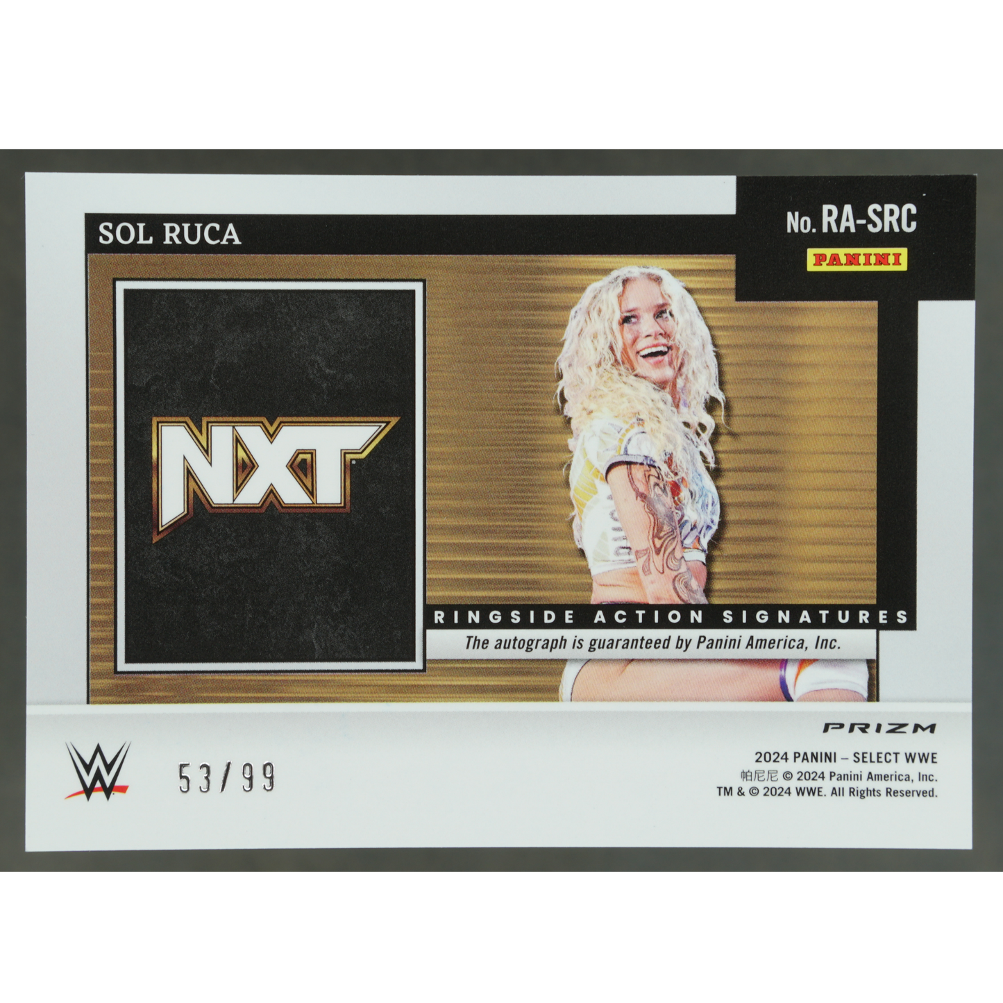 Sol Ruca 2024 Select Ringside Action Signatures Auto 53/99 #RA-SRC