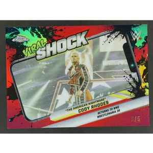 "The American Nightmare" Cody Rhodes 2026 Chrome Viral Shock Red 3/5 #VIR-3