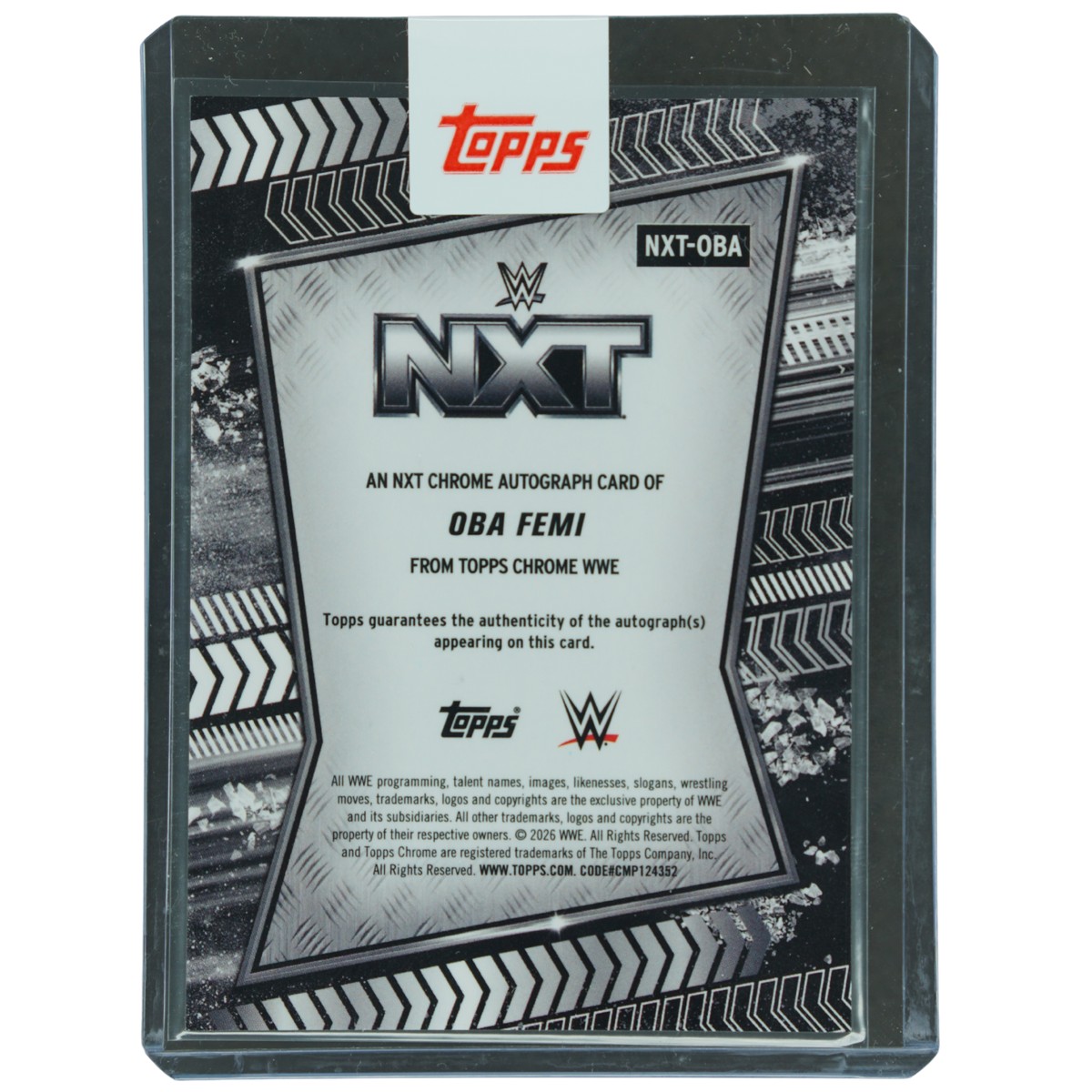 Oba Femi 2026 Chrome NXT Green Auto 23/99 #NXT-OBA