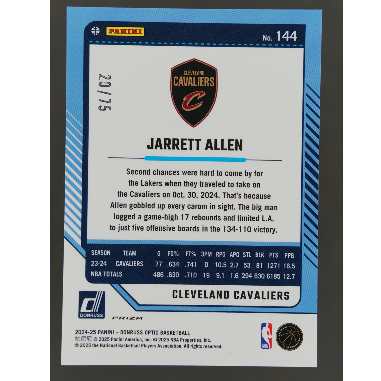 Jarrett Allen 2024 Optic 20/75 #144