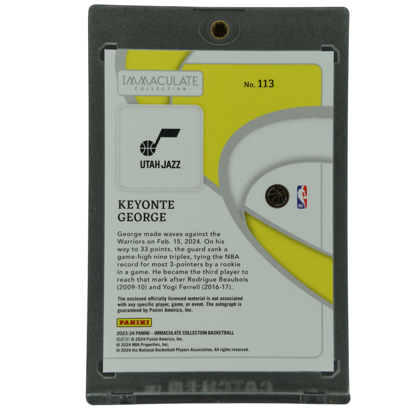 Keyonte George 2023 Immaculate RPA Rookie Patch Auto 61/99 #113