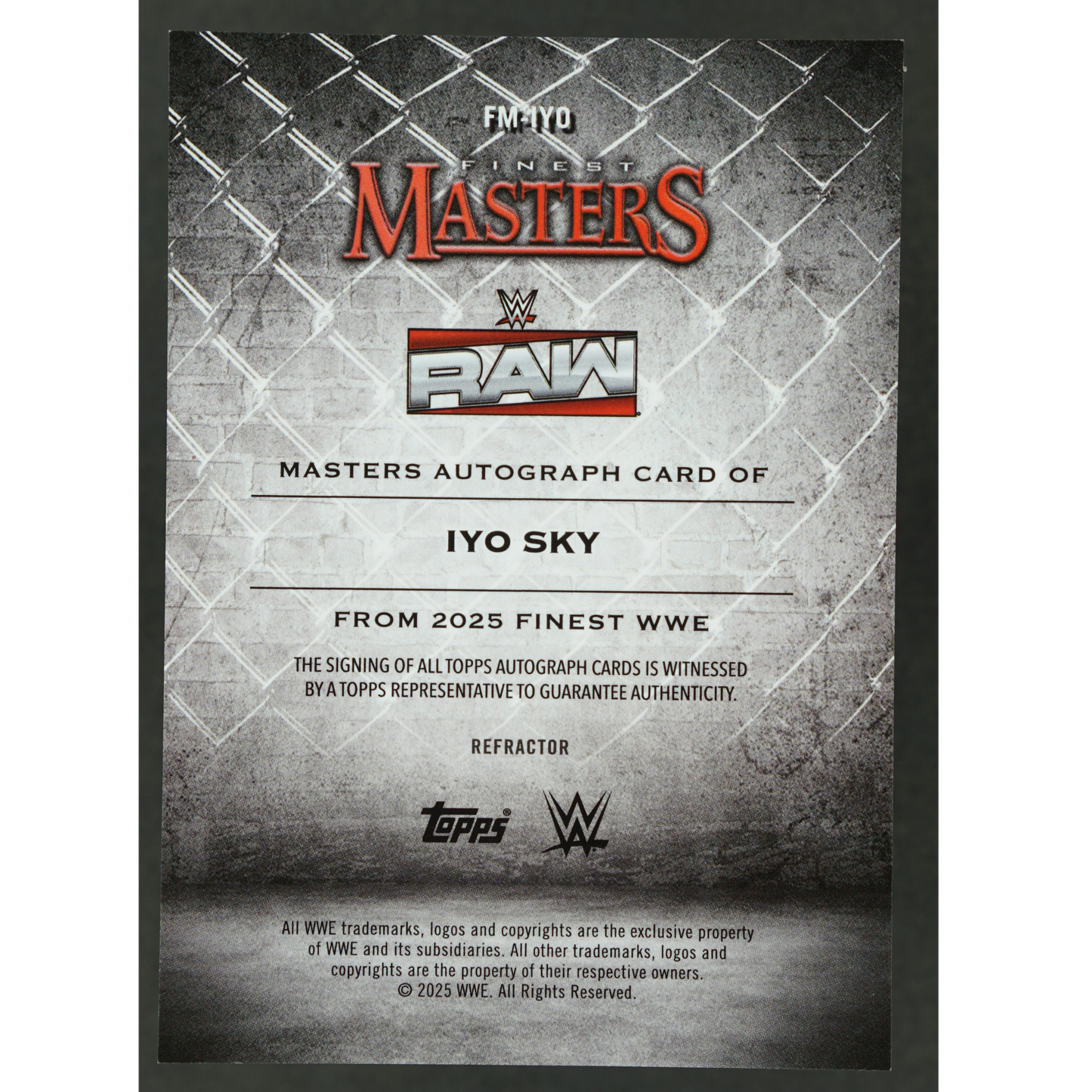 Iyo Sky 2025 Finest Masters Auto Refractor #FM-IYO