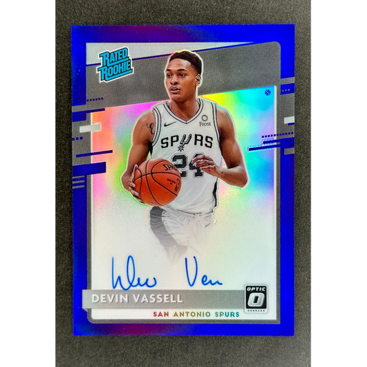 Devin Vassell 2020 Optic Purple Auto RC Rookie Card #161