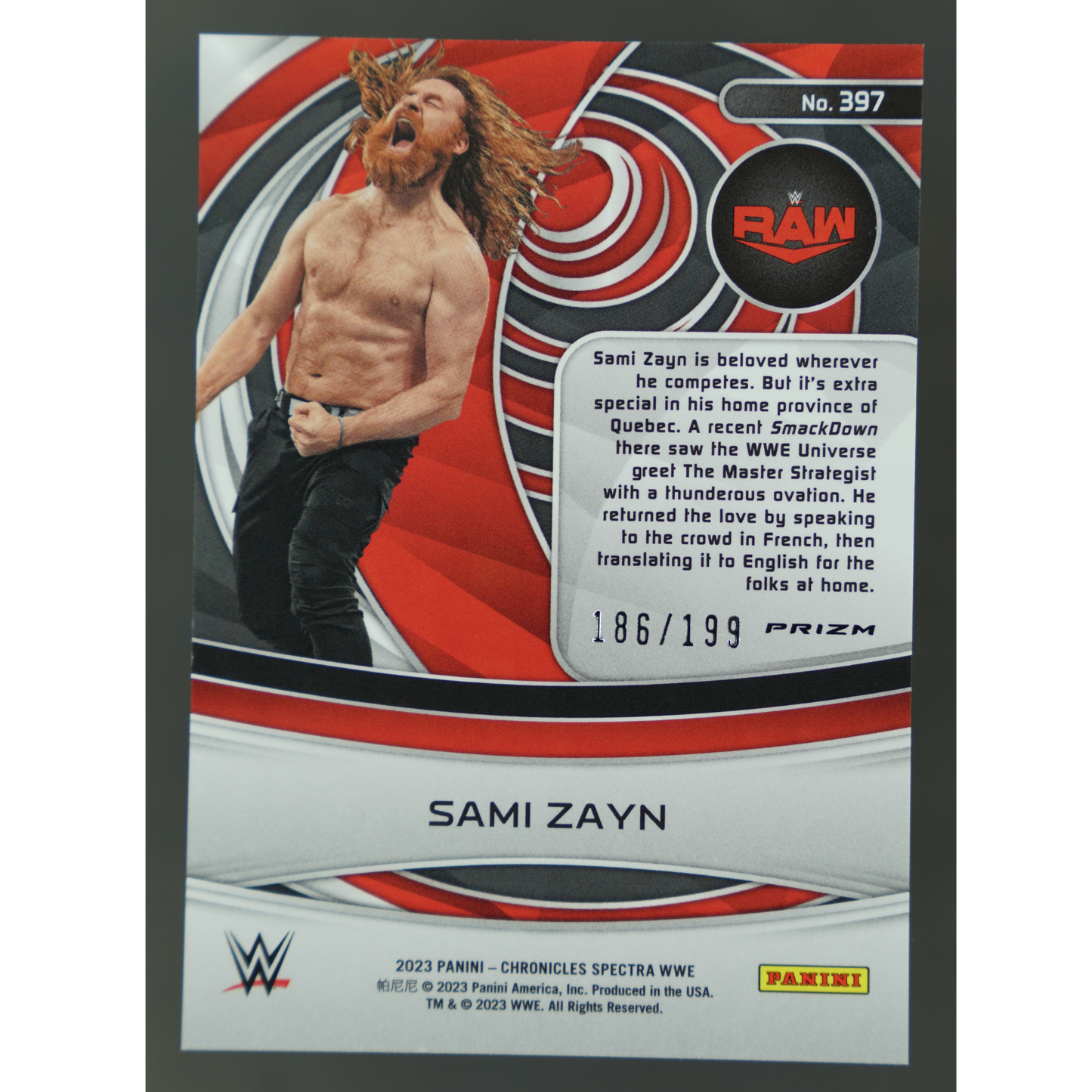 Sami Zayn 2023 Chronicles Spectra 186/199 #397