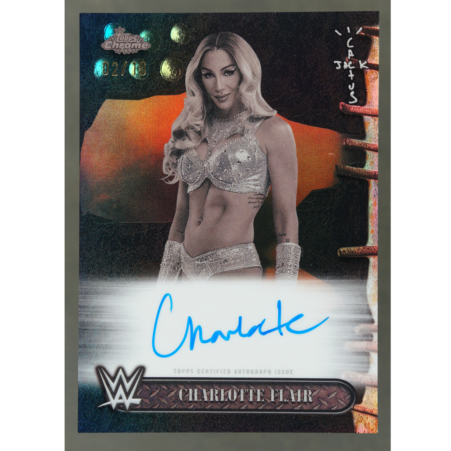 Charlotte Flair 2025 Cactus Jack Black Auto 2/10 #BAV-FLR