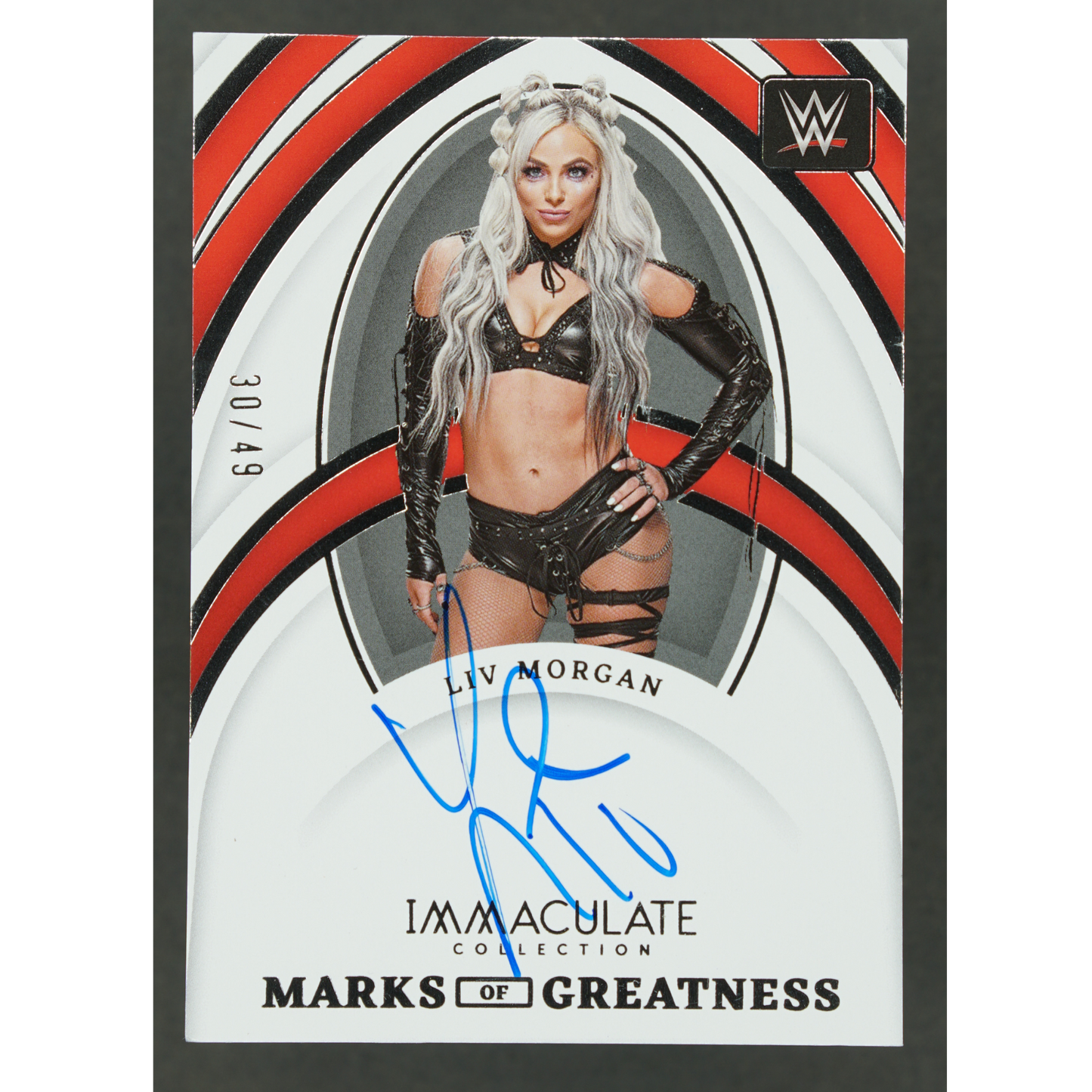 Liv Morgan 2022 Immaculate Marks of Greatness Auto 30/49 #MG-LVM