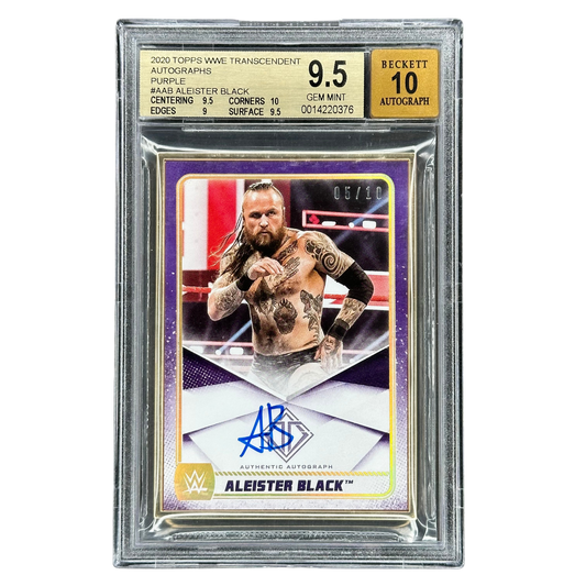 Aleister Black 2020 Topps Transcendent Auto Purple 5/10 BGS 9.5 #AAB
