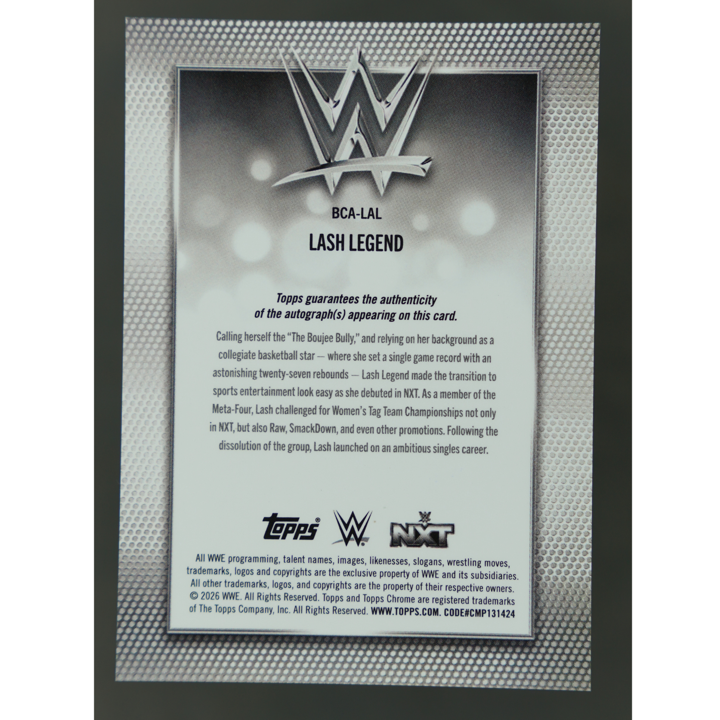 Lash Legend 2026 Chrome Auto #BCA-LAL