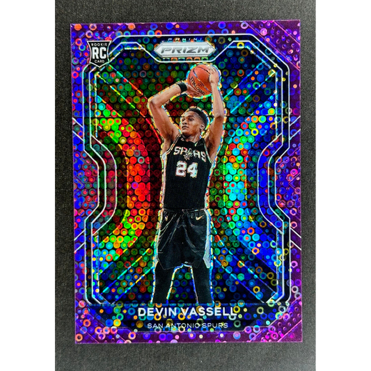 Devin Vassell 2020 Prizm Purple Fast Break RC Rookie Card 63/75 #252