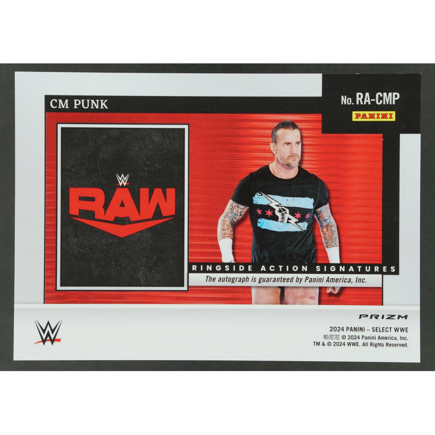 CM Punk 2024 Select Ringside Action Signatures Silver Auto #RA-CMP
