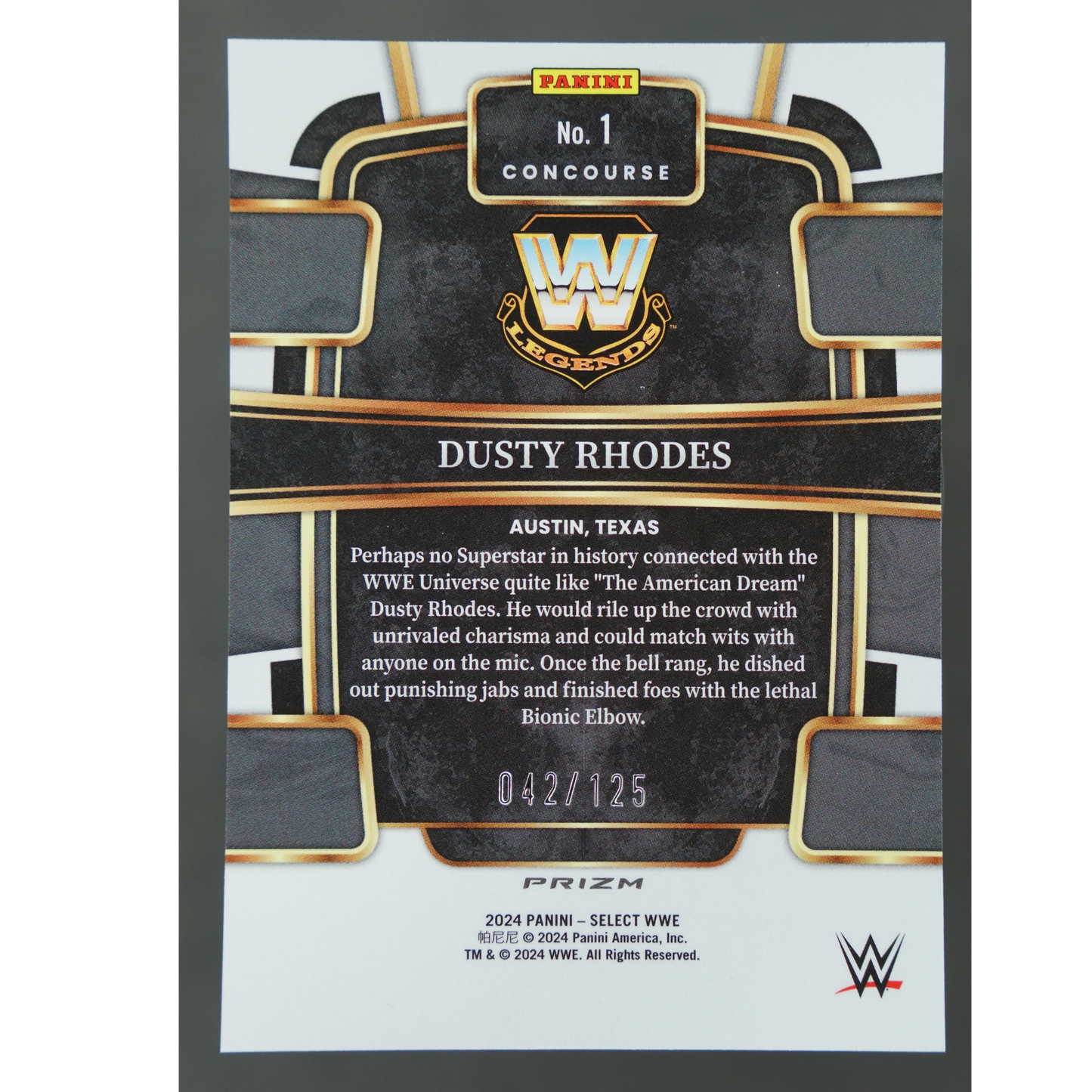 Dusty Rhodes 2024 Select White 42/125 #1