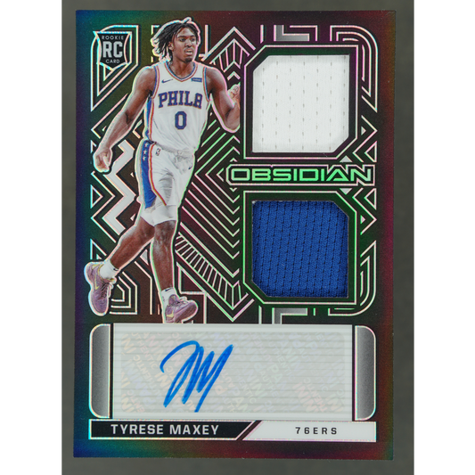 Tyrese Maxey 2020 Obsidian RC Jersey Auto 8/49 #RJI-TYM