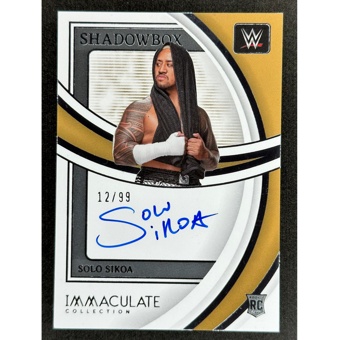 Solo Sikoa 2022 Immaculate Shadowbox RC Rookie Card Auto 12/99 #SK-SSK