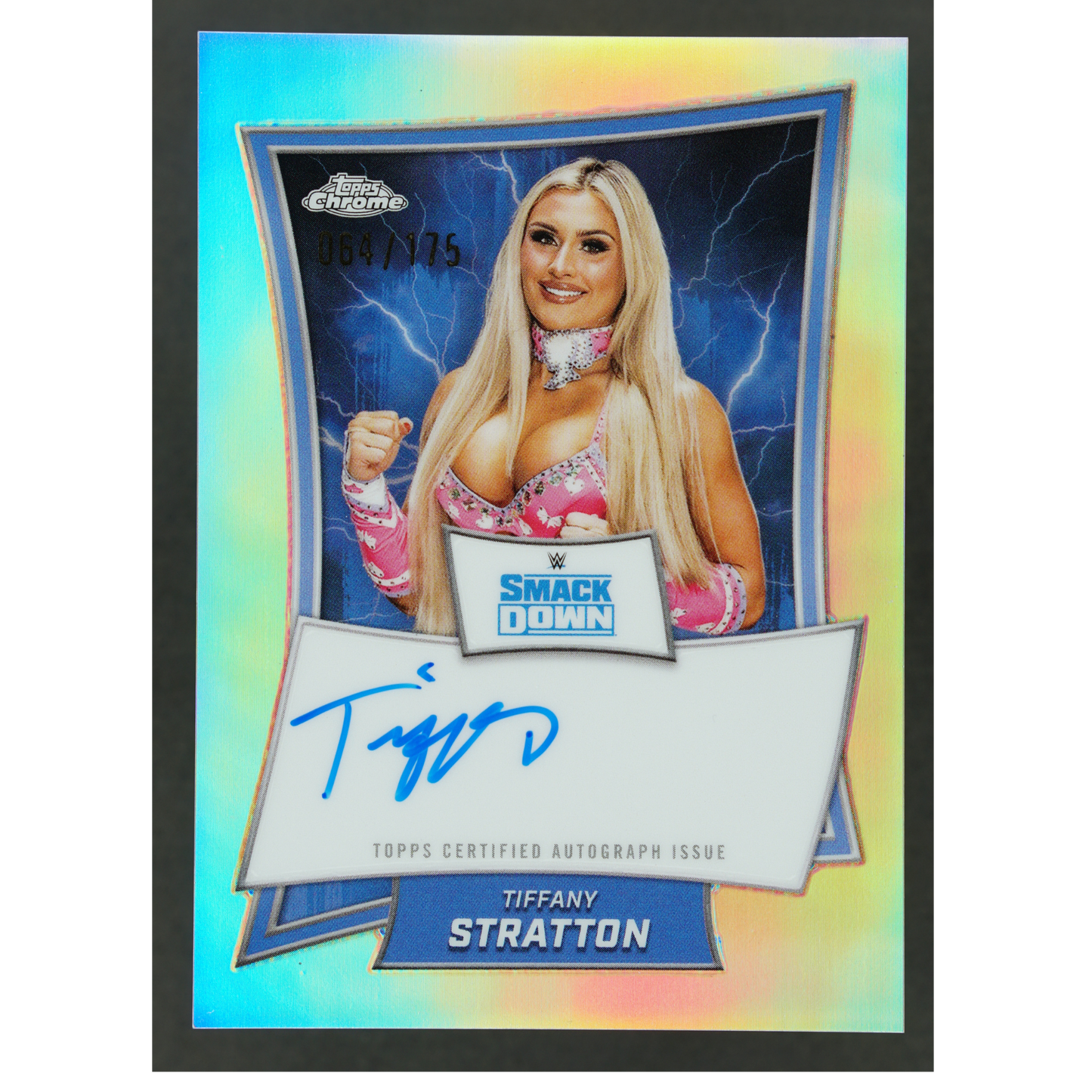 Tiffany Stratton 2025 Chrome Blue Brand Refractor Auto 64/175 #BBA-TIF