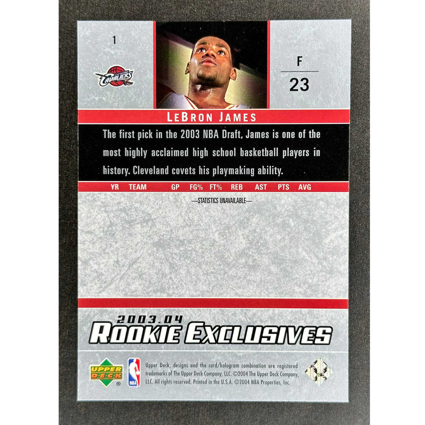 Lebron James 2003-04 Rookie Exclusives Star Rookie #23