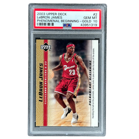 Lebron James 2003 UD Phenomenal Beginning Gold RC Rookie Card PSA 10 #2