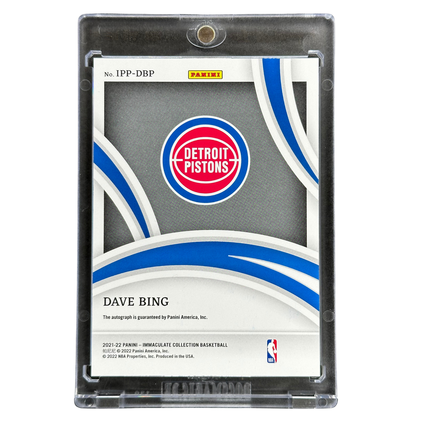 Dave Bing 2021 Immaculate Auto Past and Present 4/10 #IPP-DBP