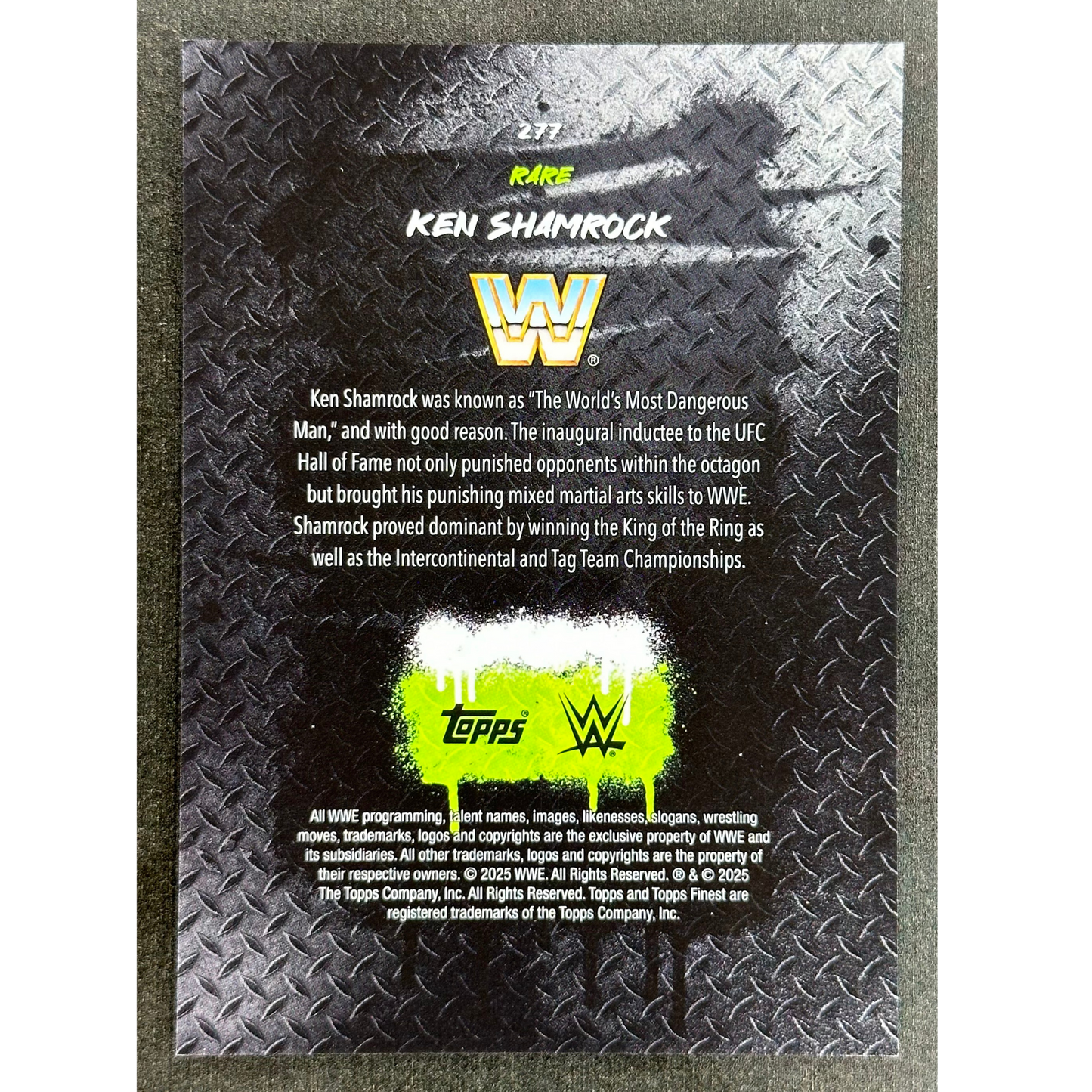 Ken Shamrock 2025 Finest Rare 2/15 #277