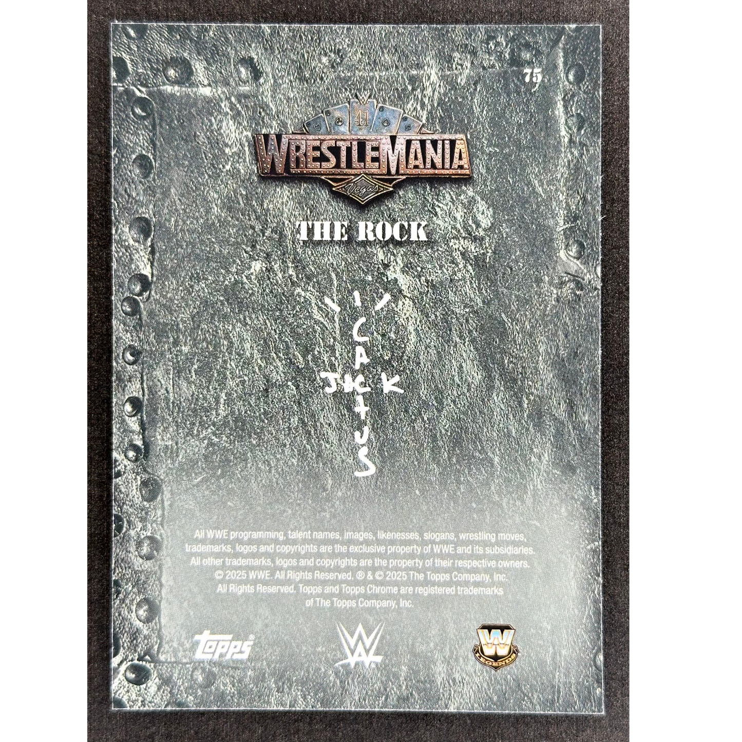 The Rock 2025 Cactus Jack Wrestlemania #75