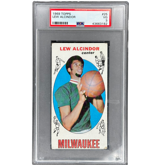 Kareem Abdul-Jabbar (Lew Alcindor) 1969 Topps RC Rookie Card PSA 3