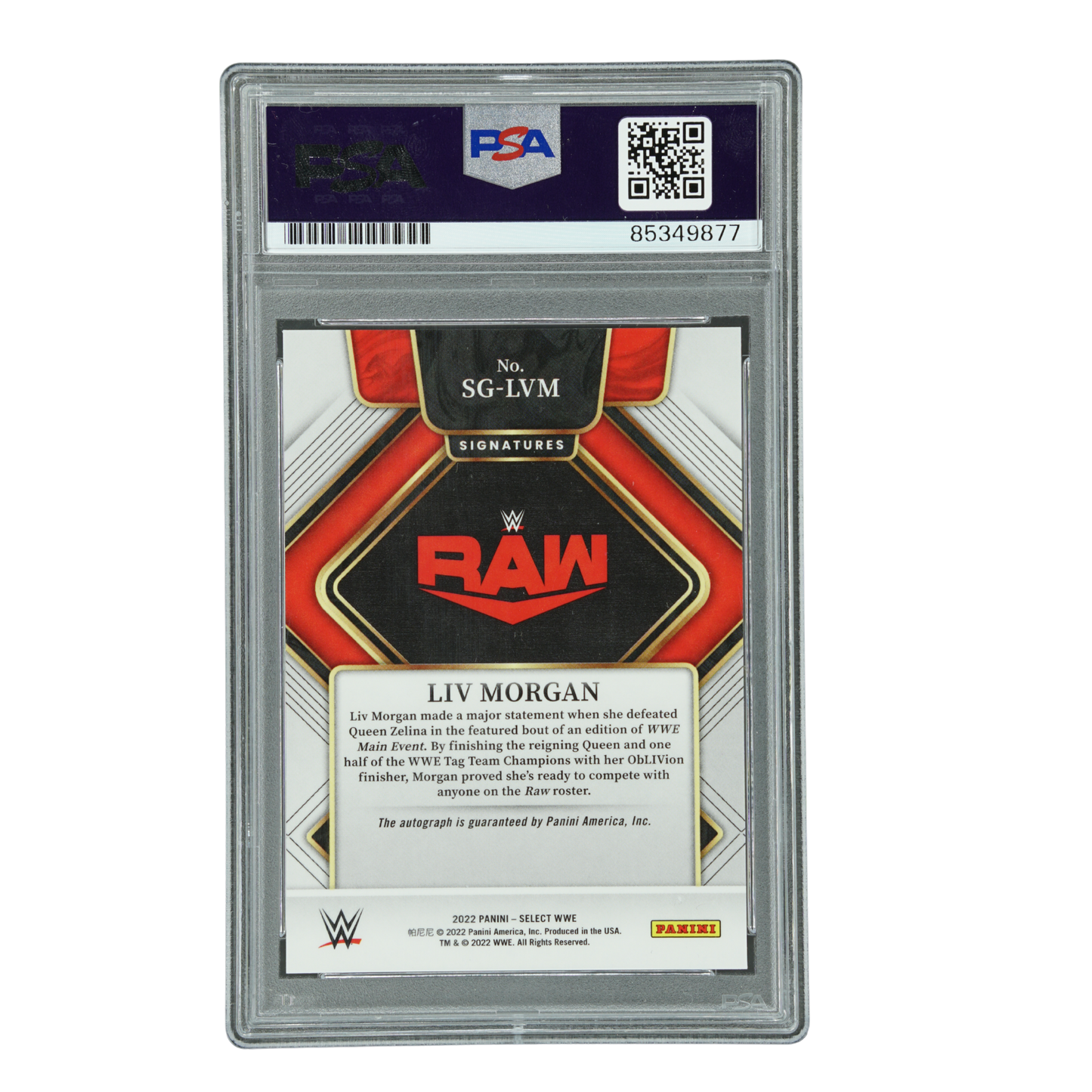 Liv Morgan 2022 Select Auto #SG-LVM