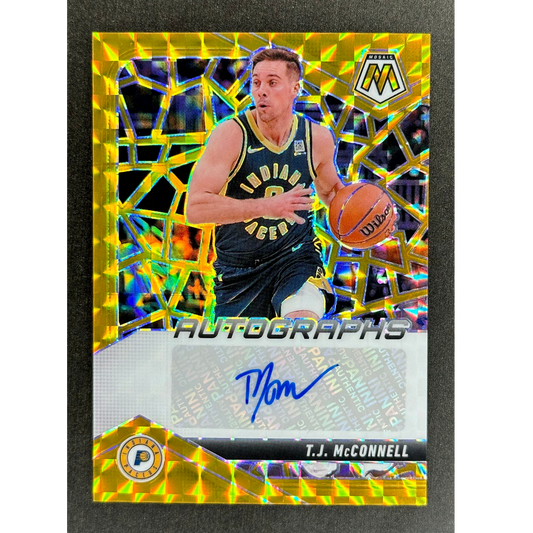 T.J. McConnell 2024 Mosaic Auto Gold 10/10 #AM-TJM