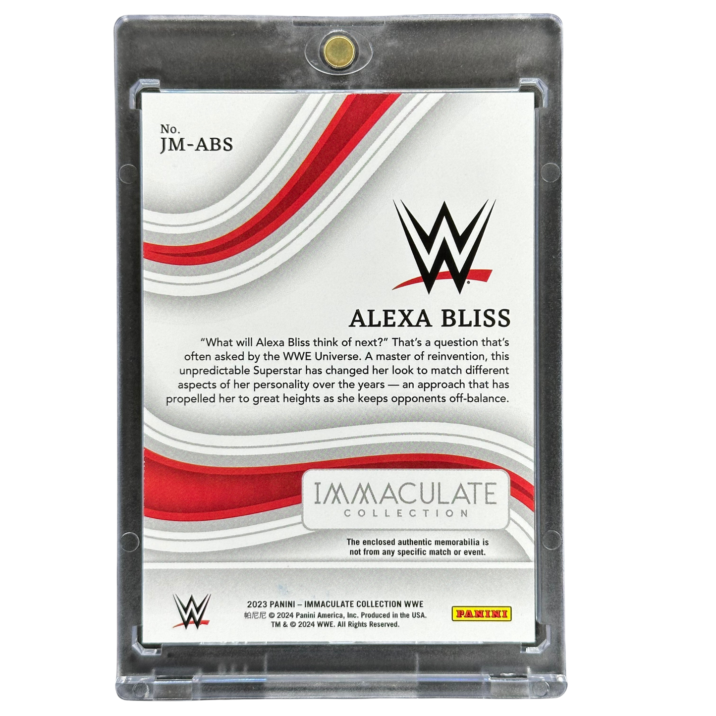Alexa Bliss 2023 Immaculate Shirt Memorabilia 24/50 #JM-ABS