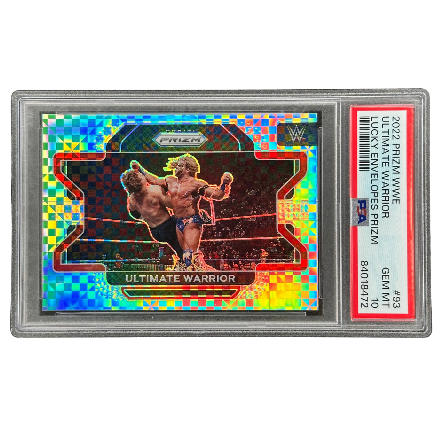 Ultimate Warrior 2022 Prizm Lucky Envelopes 1/8 PSA 10 #93