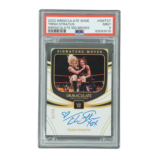 Trish Stratus 2022 Immaculate Signature Moves Auto 51/75 PSA 9 #SM-TST