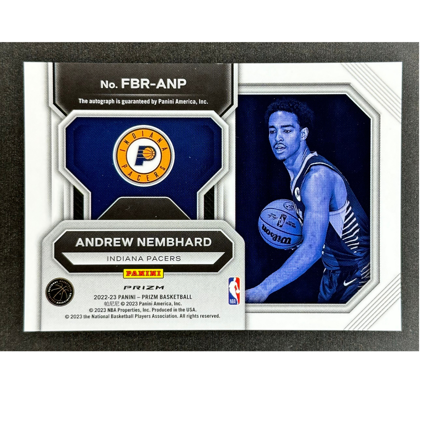 Andrew Nembhard 2022 Prizm Fast Break Auto RC Rookie Card #FBR-ANP