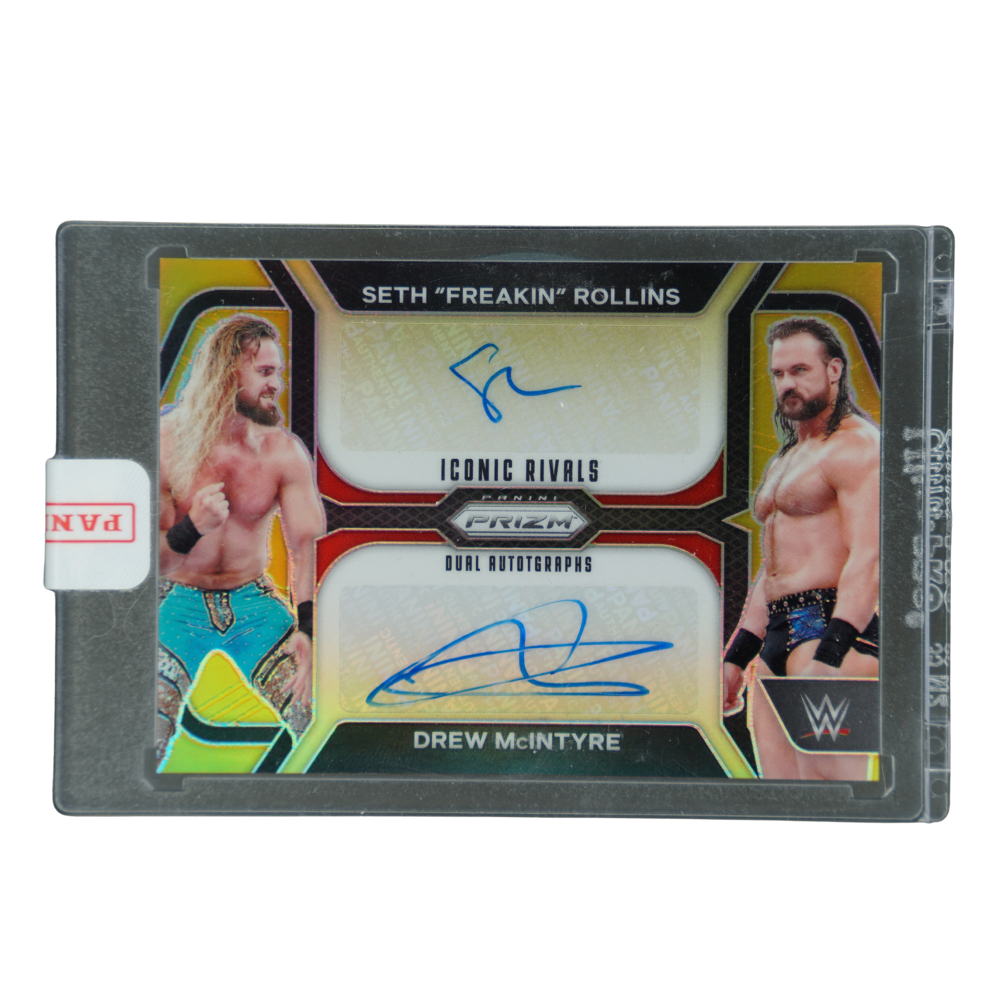 Seth "Freakin" Rollins und Drew McIntyre 2024 Prizm Iconic Rivals Dual Auto 1/10 #IR-SDM