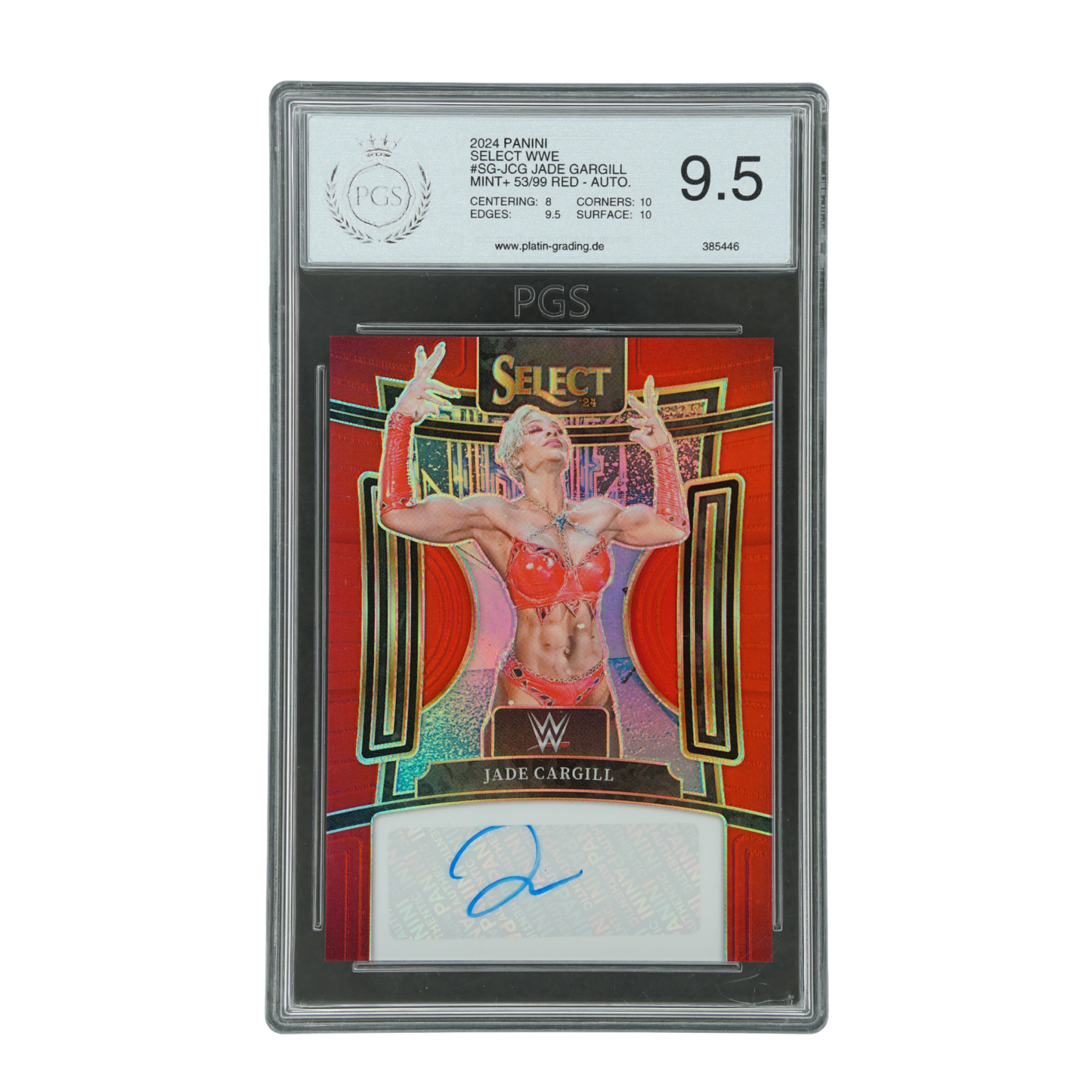 Jade Cargill 2024 Select Red Auto 53/99 PGS 9.5 #SG-JCG