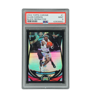 Allen Iverson 2004 Chrome Black Refractor 345/500 PSA 9 #1
