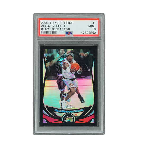 Allen Iverson 2004 Chrome Black Refractor 345/500 PSA 9 #1