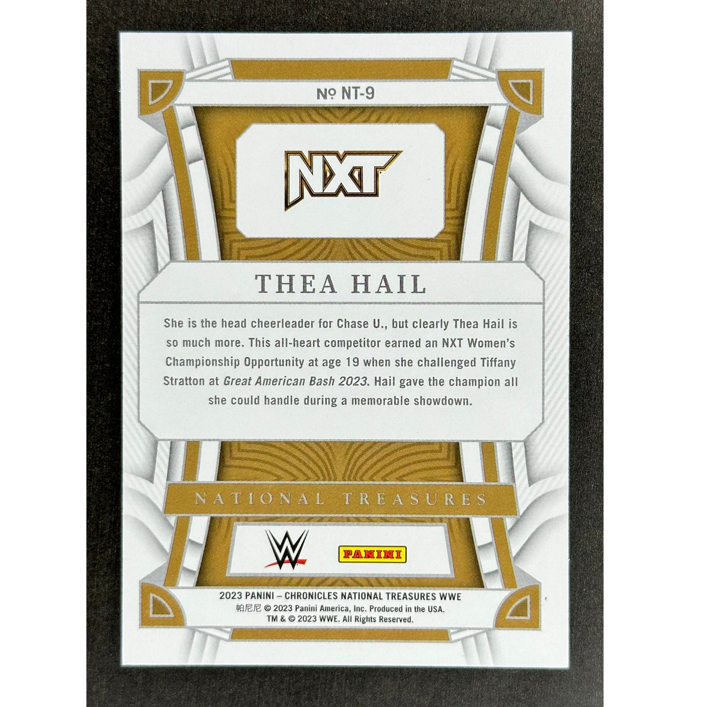 Thea Hail 2023 National Treasures RC Rookie Card 61/99 #NT-9