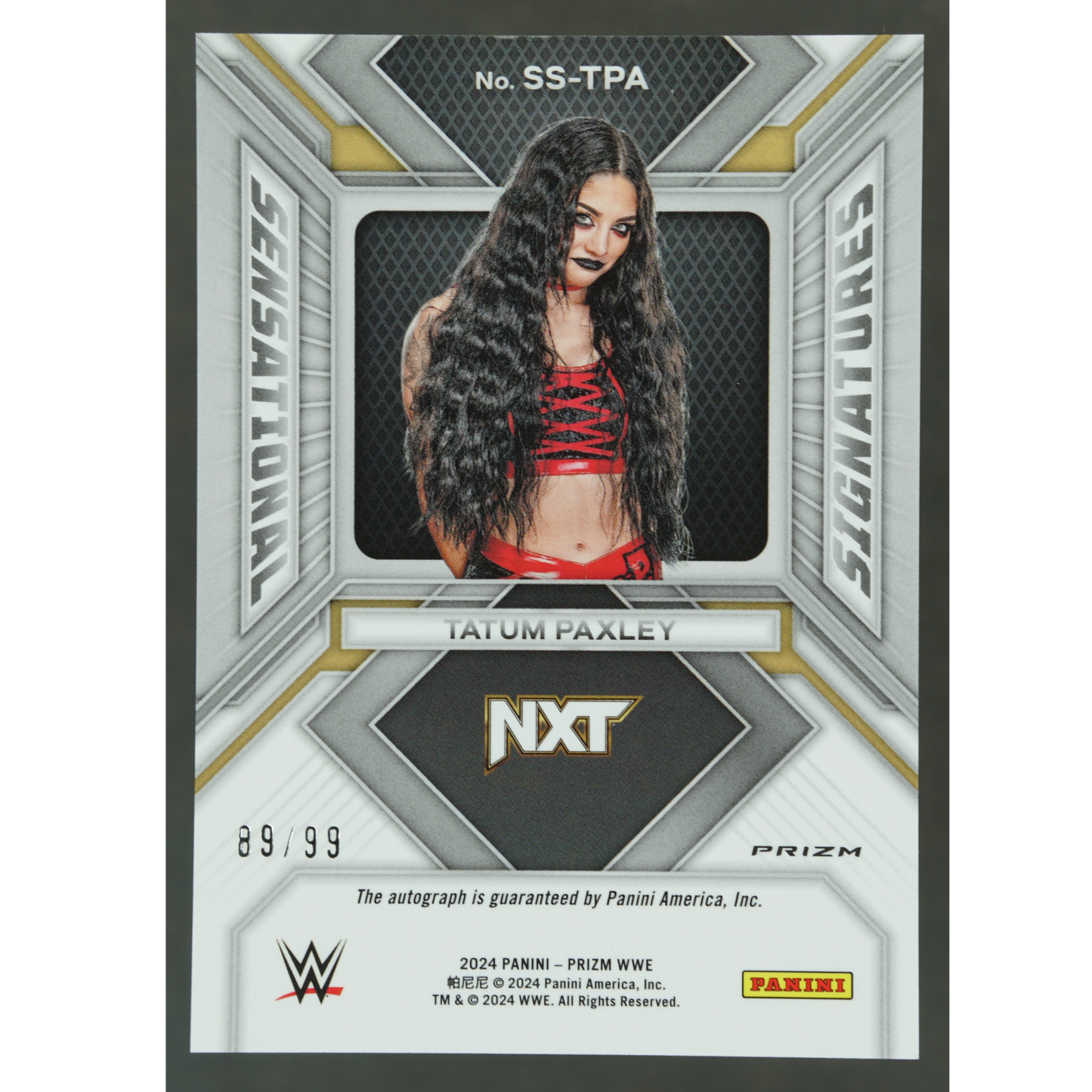 Tatum Paxley 2024 Prizm Sensational Signatures Red 89/99 #SS-TPA