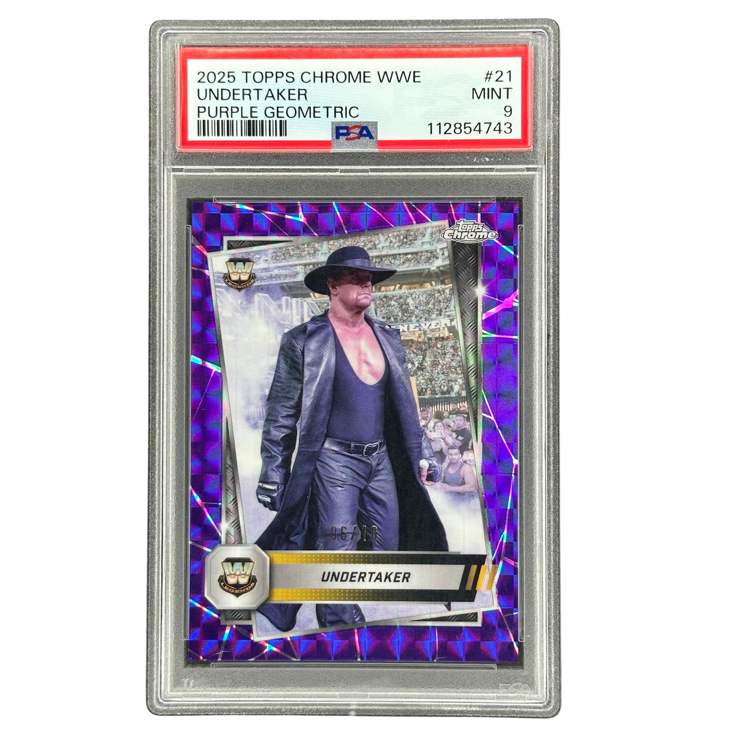 Undertaker 2025 Chrome Purple Geometric 6/10 PSA 9 #21