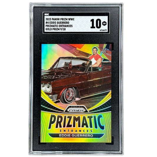 Eddie Guerrero 2023 Prizm Prizmatic Entrances Gold 9/10 SGC 10 #4