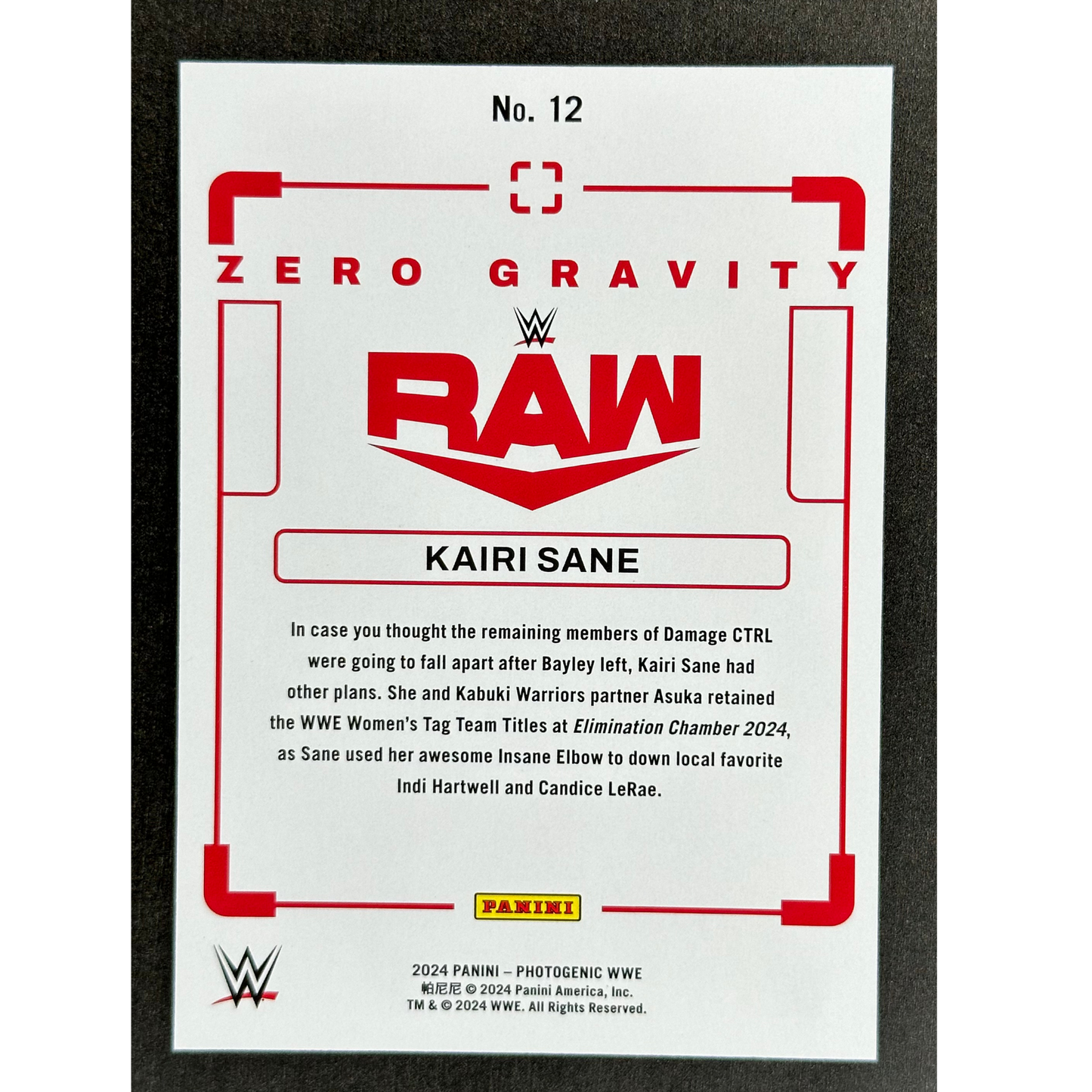 Kairi Sane 2024 Chrome Zero Gravity 21/25 #12