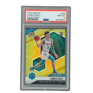 Lamelo Ball 2020 Mosaic NBA Debut Gold Wave RC PSA 10 #262