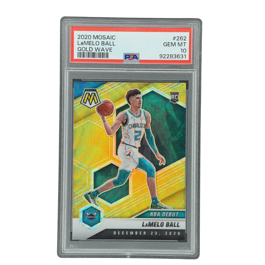 Lamelo Ball 2020 Mosaic NBA Debut Gold Wave RC PSA 10 #262