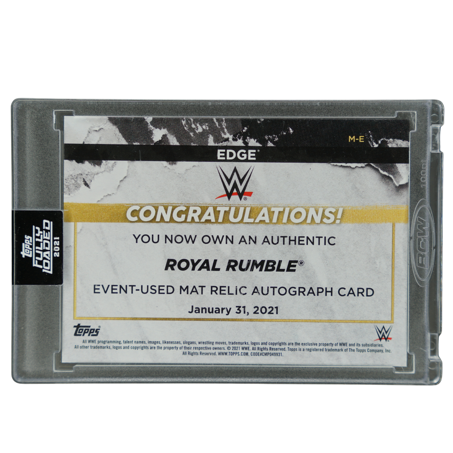 Edge 2021 Fully Loaded Mat Relic Auto #M-E