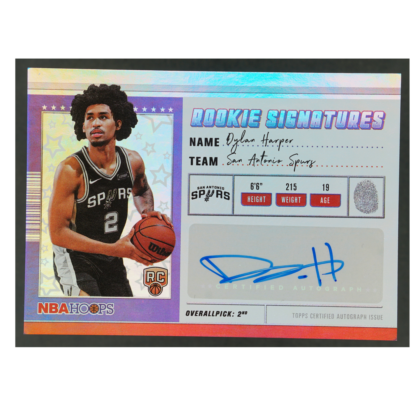 Dylan Harper 2026 Hoops RC Auto #HRS-DH