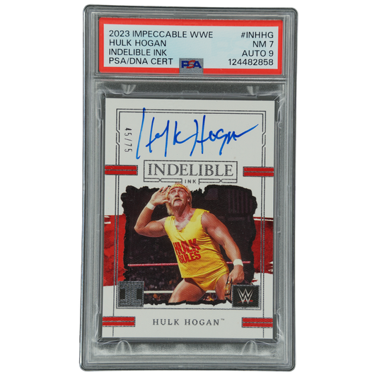 Hulk Hogan 2023 Impeccable Indelible Ink Auto 45/75 PSA 7 #INHHG