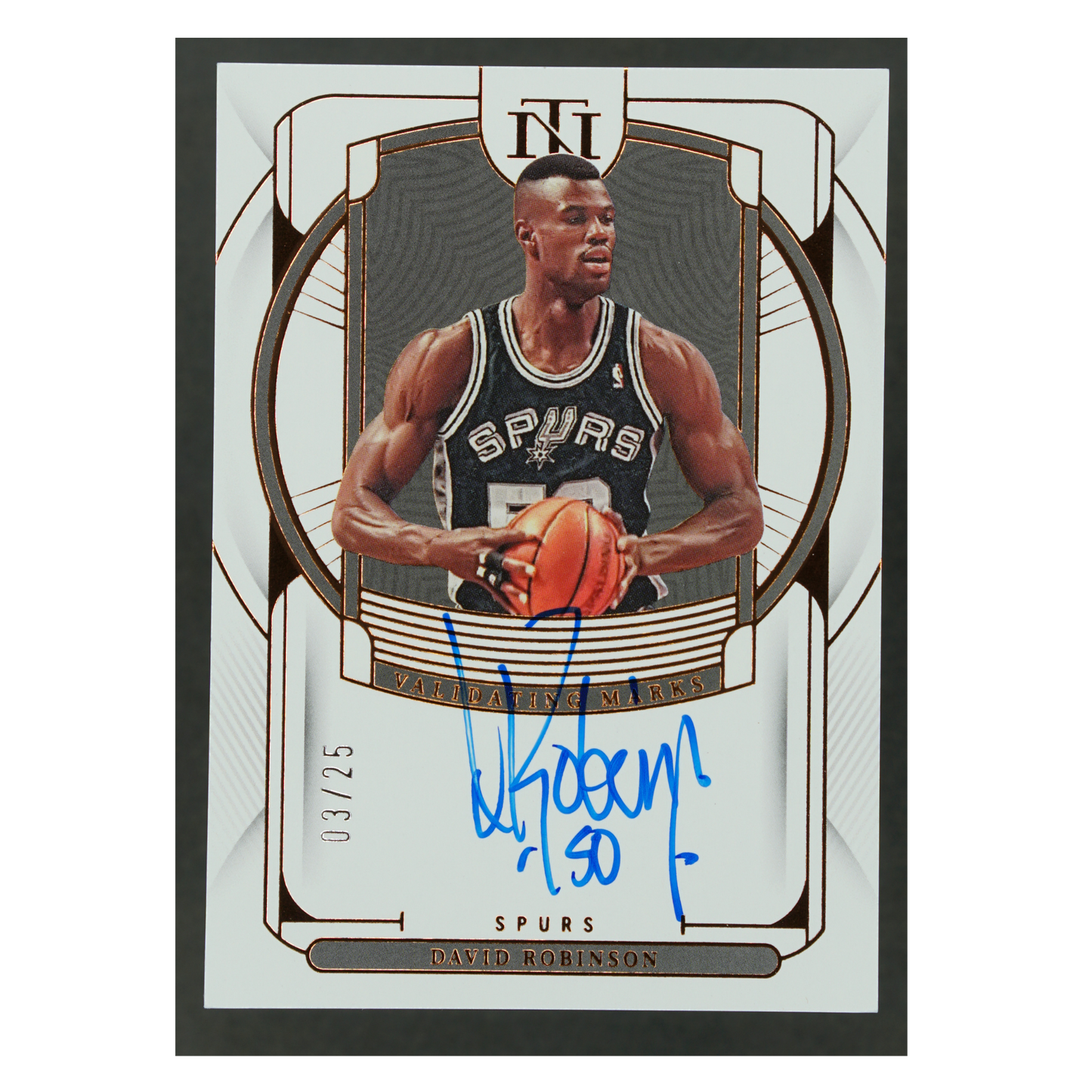 David Robinson 2022-23 National Treasures Validating Marks Auto 3/25 #VM-DVR