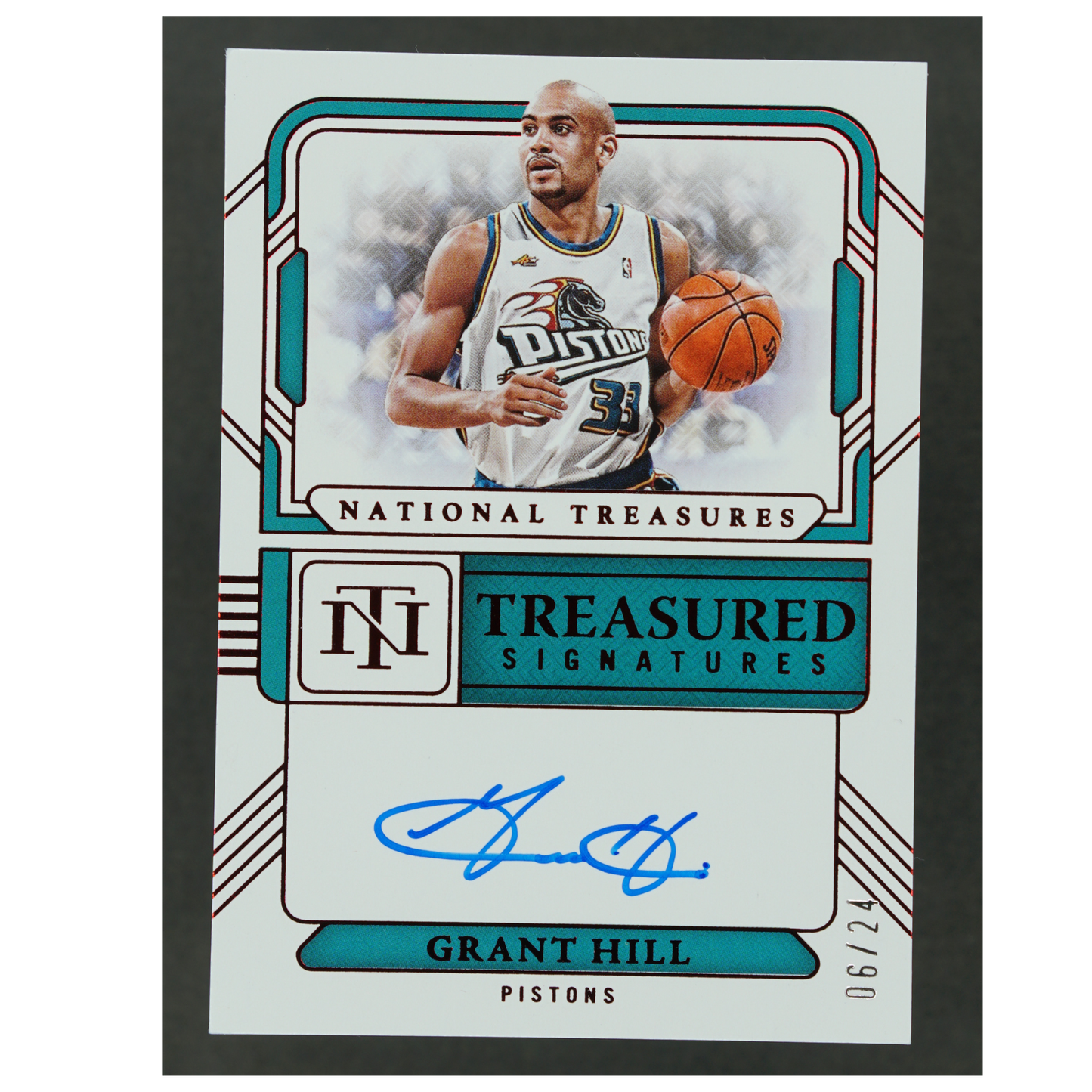 Grant Hill 2024-25 National Treasures Treasured Signatures 6/24 #TS-HIL