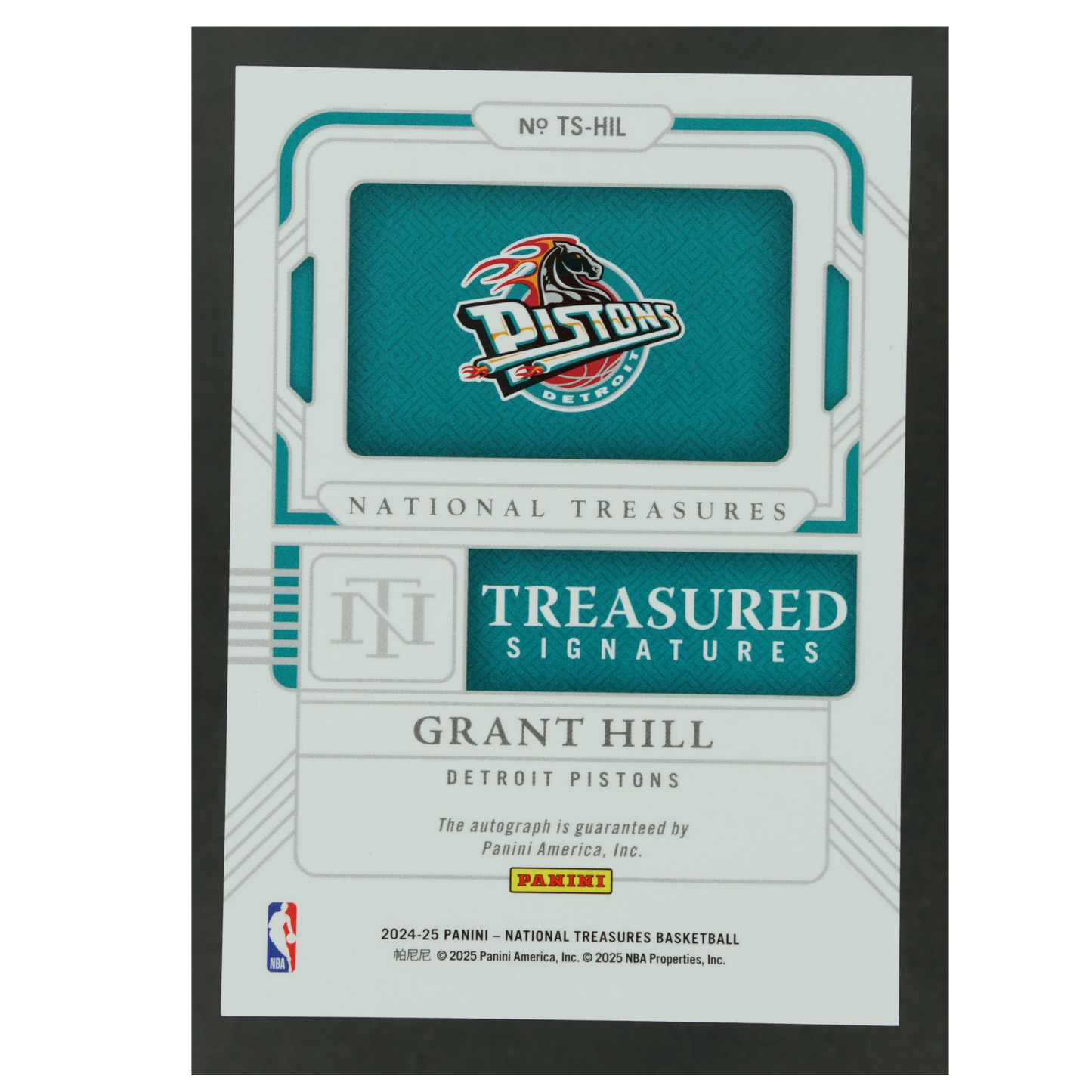 Grant Hill 2024-25 National Treasures Treasured Signatures 6/24 #TS-HIL